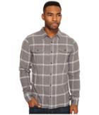 Vans Wayland Ii Long Sleeve Woven Top (pewter/white) Men's Long Sleeve Button Up