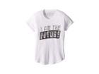 The Original Retro Brand Kids I Am The Future Rolled Short Sleeve Slub Tee (big Kids) (white) Girl's T Shirt