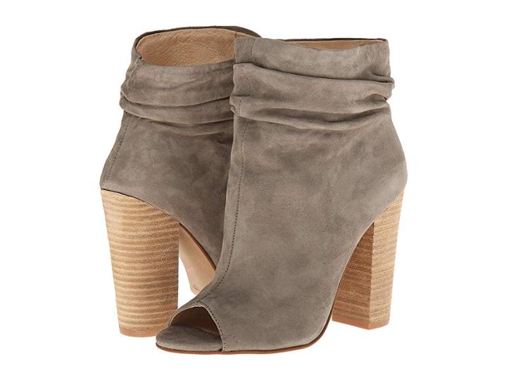 Kristin Cavallari Laurel Peep Toe Bootie (grey Kid Suede) Women's Dress Pull-on Boots