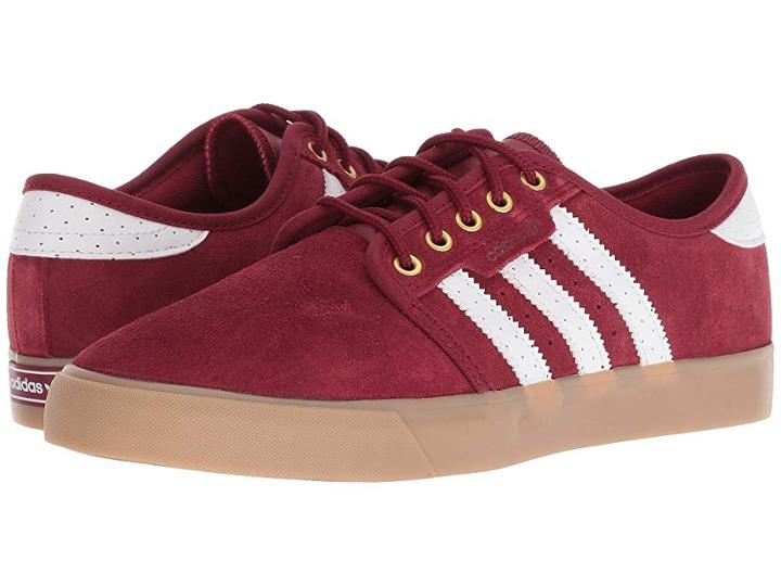 Adidas Skateboarding Seeley (collegiate Burgundy/white/gold Metallic) Men's Skate Shoes