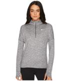 Nike Dry Element 1/2 Zip Running Top (dark Grey Heather) Women's Long Sleeve Pullover