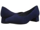 Trotters Lola (navy Kid Suede Leather) Women's 1-2 Inch Heel Shoes