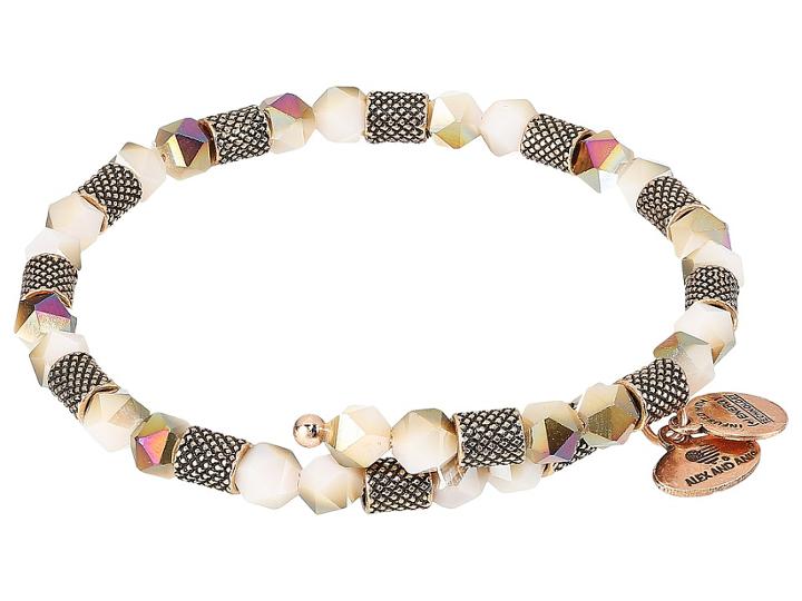 Alex And Ani Ruler Birch Wrap (rafaelian Rose Gold) Bracelet