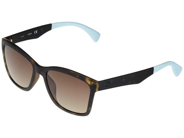 Guess Gu7434 (dark Havana/gradient Brown) Fashion Sunglasses