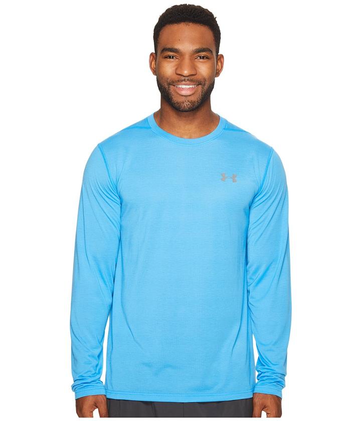 Under Armour Ua Threadborne Long Sleeve (mako Blue/graphite) Men's Clothing