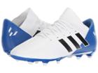 Adidas Kids Nemeziz Messi 18.3 Fg Soccer (little Kid/big Kid) (white/black/blue) Kids Shoes