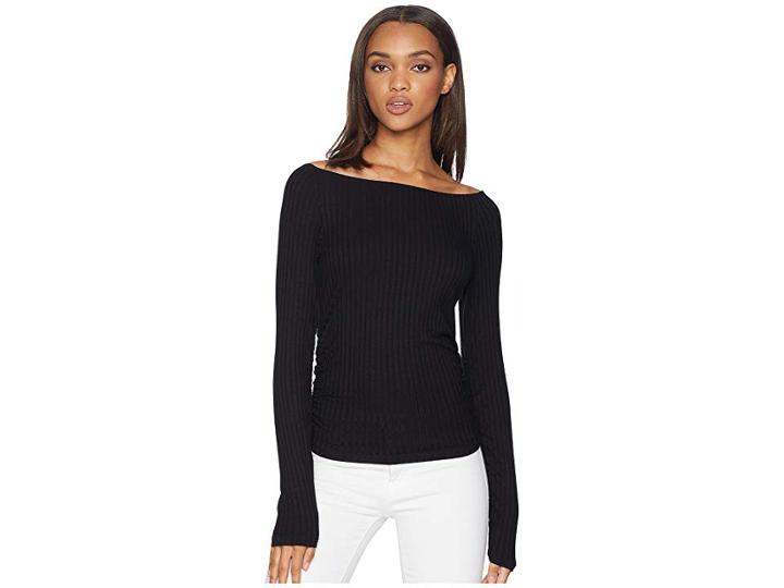 Lna Dree Top (black) Women's Long Sleeve Pullover