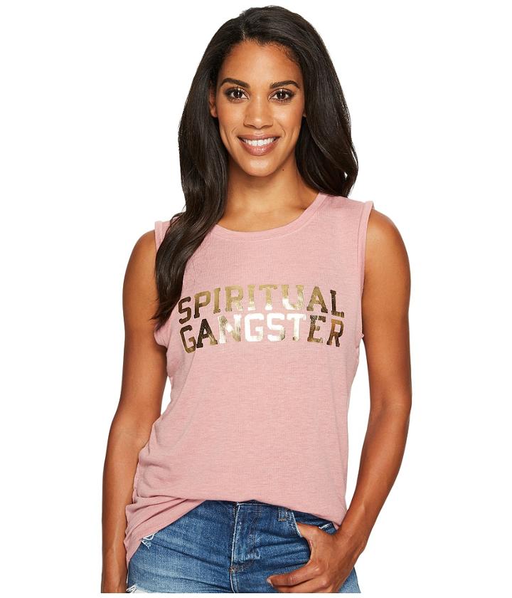 Spiritual Gangster Sg Varsity Chakra Tank Top (clay) Women's Sleeveless