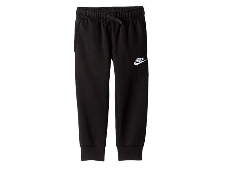 Nike Kids Club Fleece Rib Cuff Pants (little Kids) (black) Boy's Casual Pants