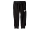 Nike Kids Club Fleece Rib Cuff Pants (little Kids) (black) Boy's Casual Pants