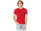 Lacoste Sport Short Sleeve Tech Jersey T-shirt W/ Tennis Ball Strong Print (lighthouse Red/navy Blue) Men's T Shirt