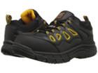 Skechers Work Dunmor (black Leather/yellow Trim) Men's Shoes
