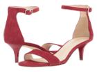 Nine West Leisa Heel Sandal (red Suede Suede) Women's Shoes