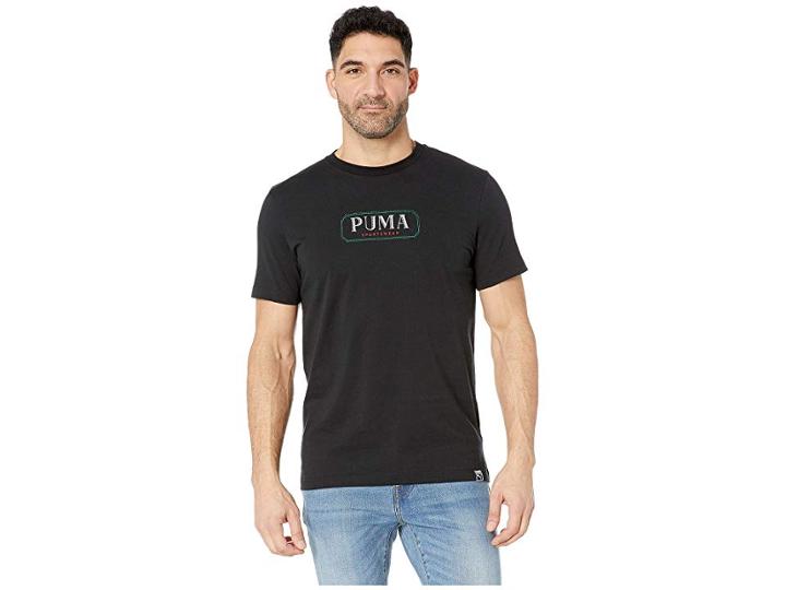 Puma Lux Graphic Tee (puma Black) Men's Clothing