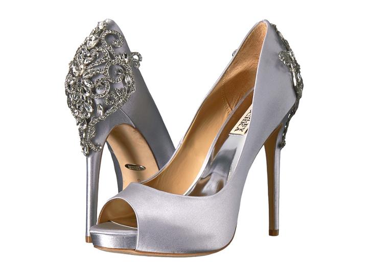 Badgley Mischka Karolina (silver Satin) Women's Shoes