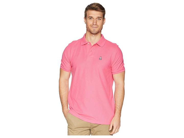 Psycho Bunny Classic Polo Fashion Colors (hot Pink) Men's Short Sleeve Pullover