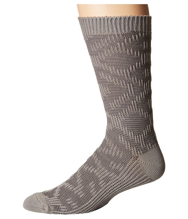 Ugg Cotton Textured Crew Socks (seal) Men's Crew Cut Socks Shoes