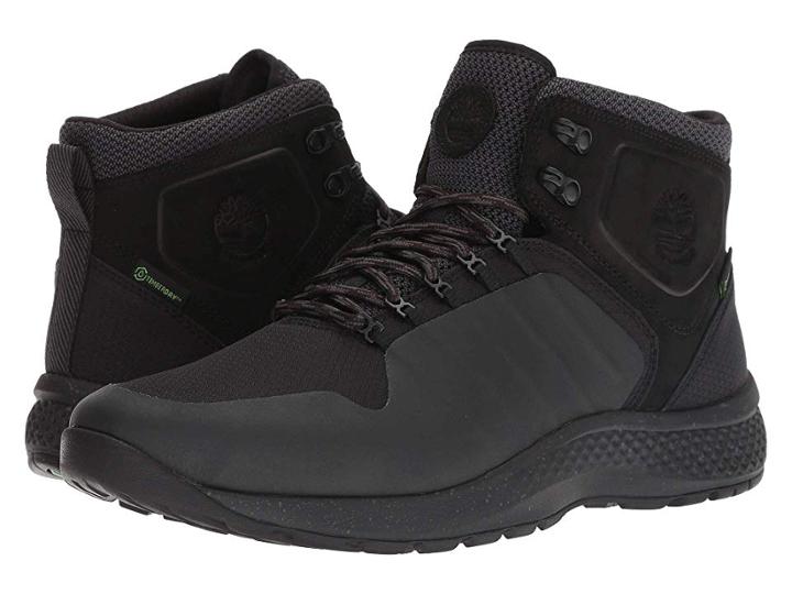 Timberland Flyroamtm Trail Fabric Waterproof (black Nubuck) Men's Lace-up Boots