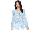 Lilly Pulitzer Elsa Top (light Lilac Aboat Time) Women's Blouse