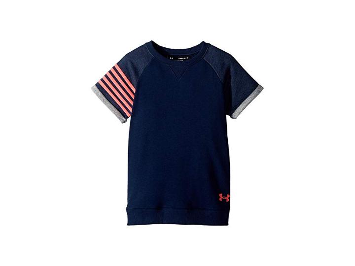 Under Armour Kids Favorite Terry Crew (big Kids) (academy/green Typhoon) Girl's Clothing