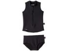 Nununu Two-piece Scuba Swimsuit (little Kids/big Kids) (black) Girl's Swimwear Sets