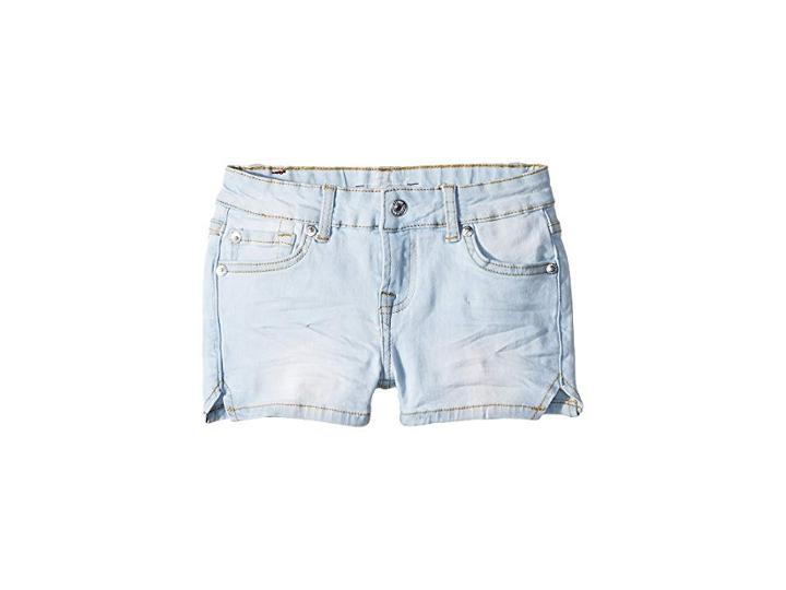 7 For All Mankind Kids Denim Shorts In Cloud Blue (little Kids) (cloud Blue) Girl's Shorts