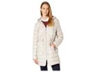 Kenneth Cole New York Hooded Packable Anorak W/ Contrasted Color Lining (frost) Women's Coat