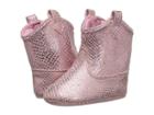Baby Deer Soft Sole Snake Print Western Boot (infant) (pink) Girls Shoes