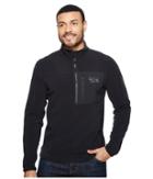 Mountain Hardwear Streckertm Lite Quarter-zip (black) Men's Long Sleeve Pullover