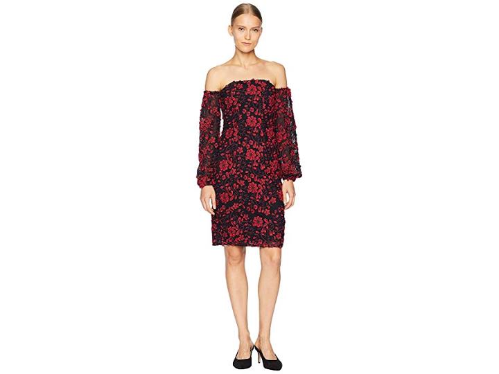 Zac Zac Posen Caro Dress (maroon Multi) Women's Dress