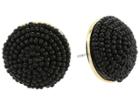 Kate Spade New York The Bead Goes On Button Studs Earrings (black) Earring