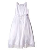 Us Angels Embroidered Organza Satin Sleeveless Lace Dress (little Kids/big Kids) (white) Girl's Dress