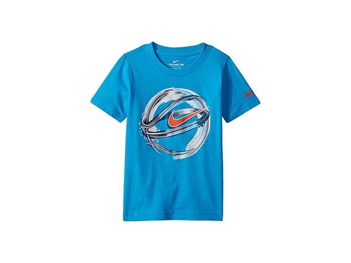 Nike Kids Brush Basketball Cotton Tee (toddler) (caribean) Boy's T Shirt