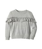 Hudson Kids Heather Pullover Ruffle Sweatshirt (infant) (heather/flash) Girl's Sweatshirt
