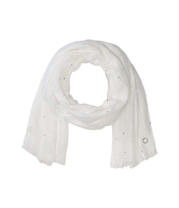 Calvin Klein Sequin Texture Scarf (eggshell) Scarves