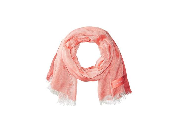 Calvin Klein Border Chambray (rose Quartz) Scarves