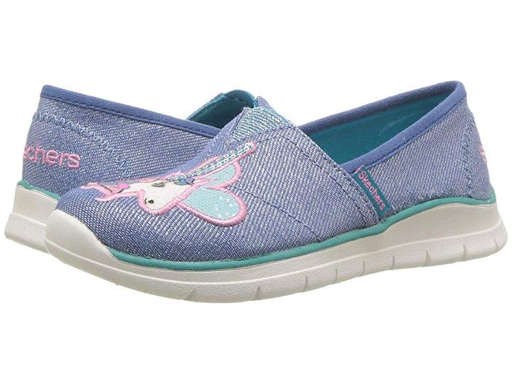 Skechers Kids Pureflex 3 85505l (little Kid/big Kid) (blue/turquoise) Girl's Shoes