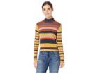 Frye Long Sleeve Cropped Mock Neck Sweater (stripe) Women's Sweater