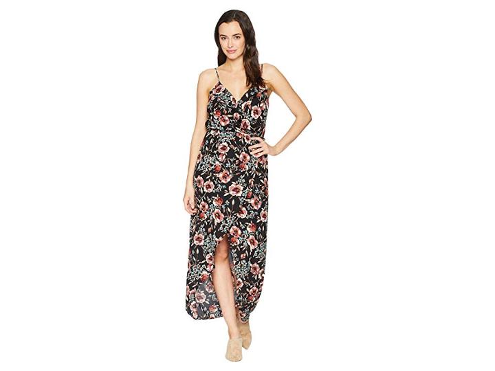 American Rose Helen Floral Maxi Dress (black) Women's Dress