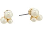 Lauren Ralph Lauren Pearl Update Mini Cluster Stud Earrings (gold/white) Earring
