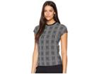 Lauren Ralph Lauren Plaid Jersey T-shirt (mascarpone Cream/polo Black) Women's T Shirt
