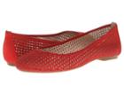 French Sole League (red Nubuck) Women's Flat Shoes