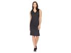 Kenneth Cole New York Gathered Detail Chiffon Trimed Dress (charcoarl Grey) Women's Dress