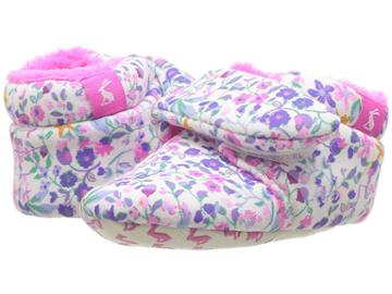 Joules Kids Hook And Loop Strapped Slippers (infant) (acorn Ditsy) Girls Shoes