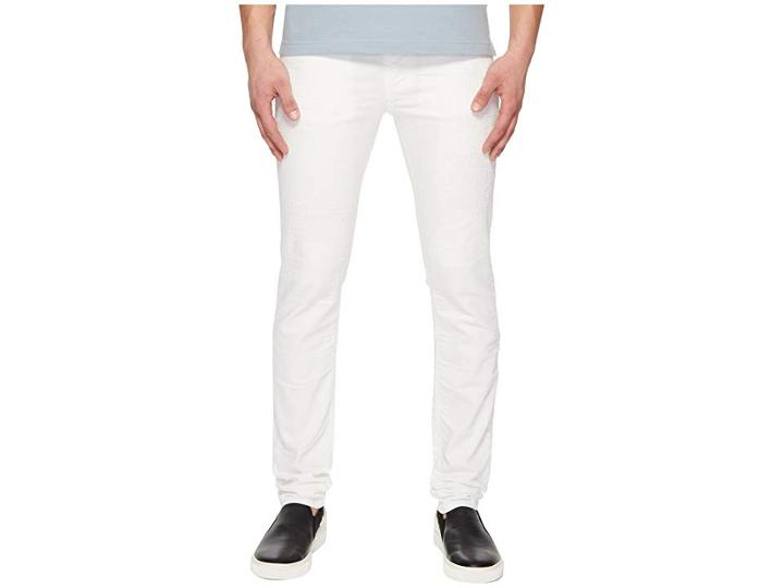 Versace Jeans Distressed Jeans In White (white) Men's Jeans