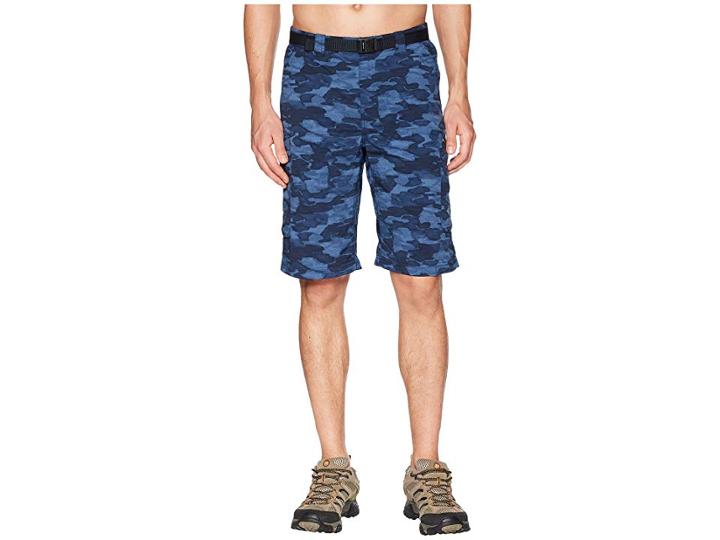 Columbia Silver Ridgetm Printed Cargo Short (collegiate Navy) Men's Shorts
