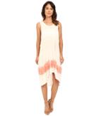 The Beginning Of Chamarel Dip-dye Dress (coral Colorway) Women's Dress