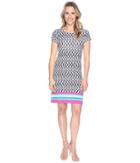 Hatley Tee-shirt Dress (ikat Color Block Stripes) Women's Dress