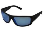 Vonzipper Semi Polar (black Satin/wild Glass Blue Chrome) Polarized Fashion Sunglasses