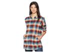 Burton Teyla Flannel Long Sleeve T-shirt (pelican Vista Plaid) Women's T Shirt